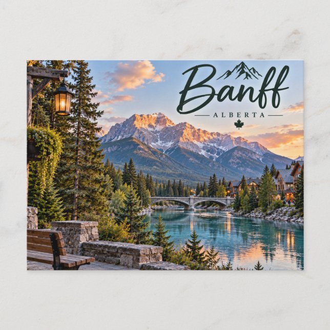 Postal Banff, Alberta (Anverso)