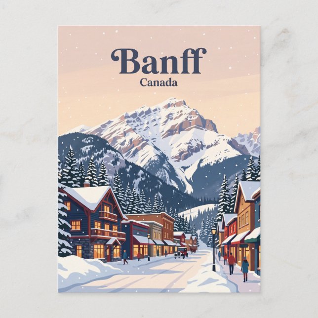 Postal Banff Alberta, Canadá (Anverso)
