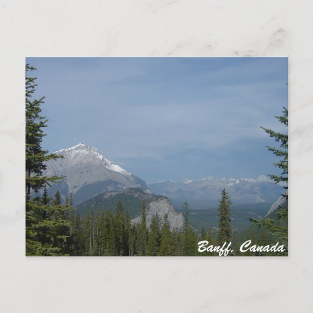 Postal Banff Alberta Canadá, Parque Nacional Canadiense (Anverso)