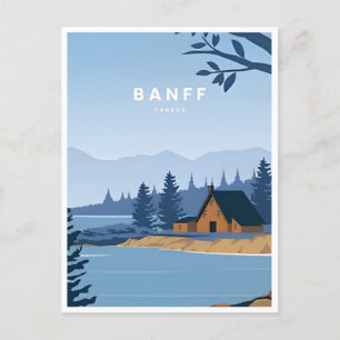 Postal Banff National Park Canada Travel Vintage