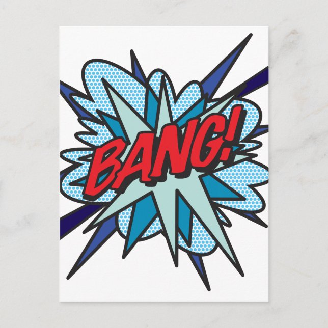 Postal BANG Diversión Retro Arte Pop Cómic (Anverso)