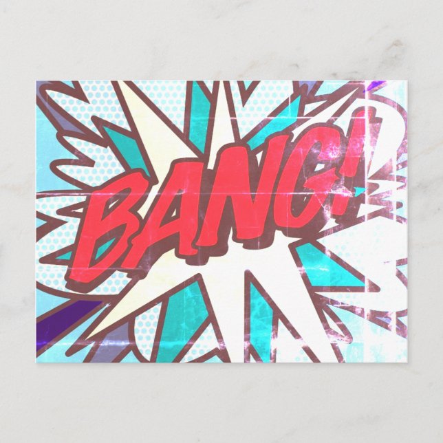 Postal BANG Fun Retro Libro Pop Art (Anverso)