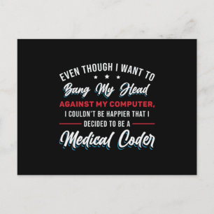 Postal Bang My Head Medical Coder Programador ICD