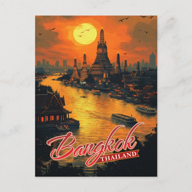 Postal Bangkok cautivadora, Tailandia (Anverso)