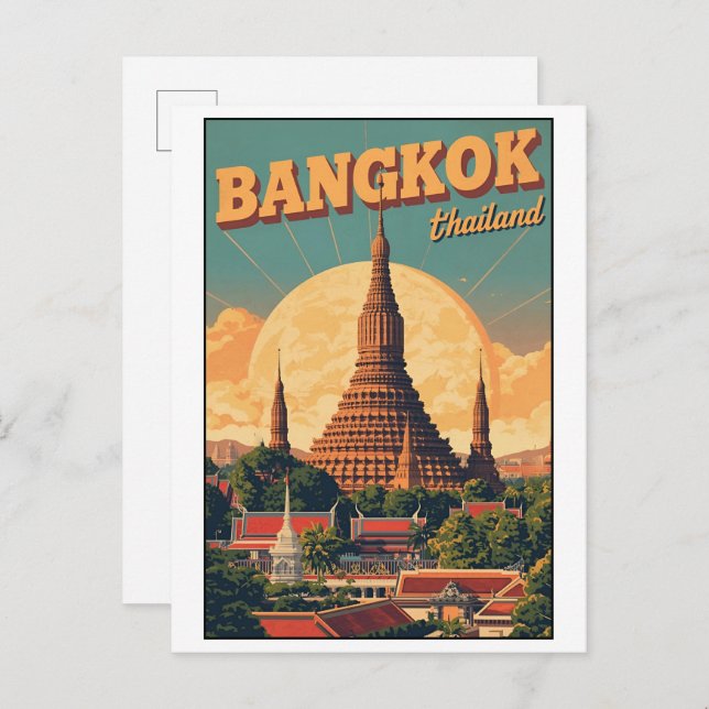 Postal Bangkok city  Wat Arun - Thailand travel gifts (Anverso / Reverso)