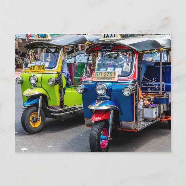 Postal Bangkok tuk tuks (Anverso)