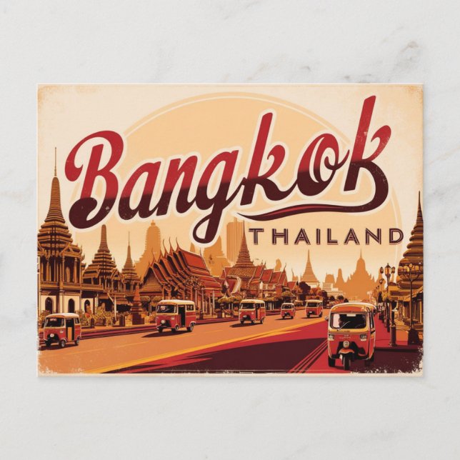 Postal Bangkok vintage, Tailandia (Anverso)