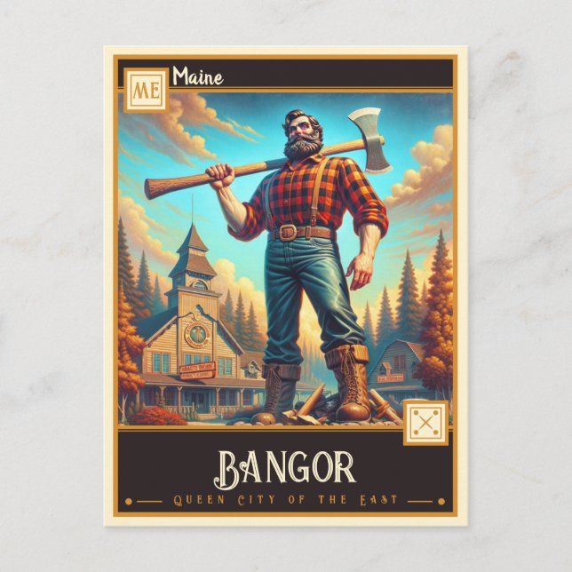 Postal Bangor, Maine | Vintage (Anverso)