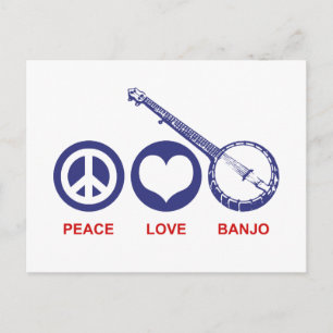 Postal Banjo de amor por la paz