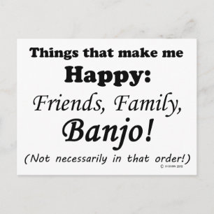 Postal Banjo me hace feliz