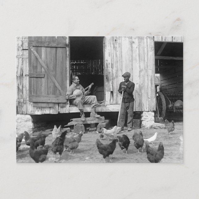 Postal Banjo Player, 1927 del corral (Anverso)