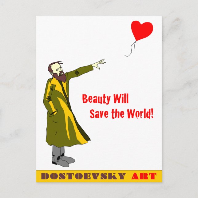 Postal "Banksy" de arte Dostoevsky (Anverso)