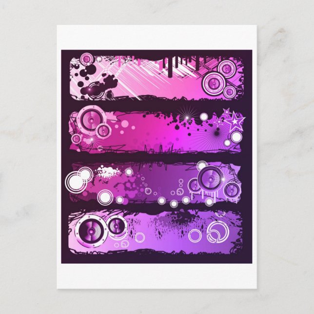 Postal Banner 3 de música estilo grunge (Anverso)