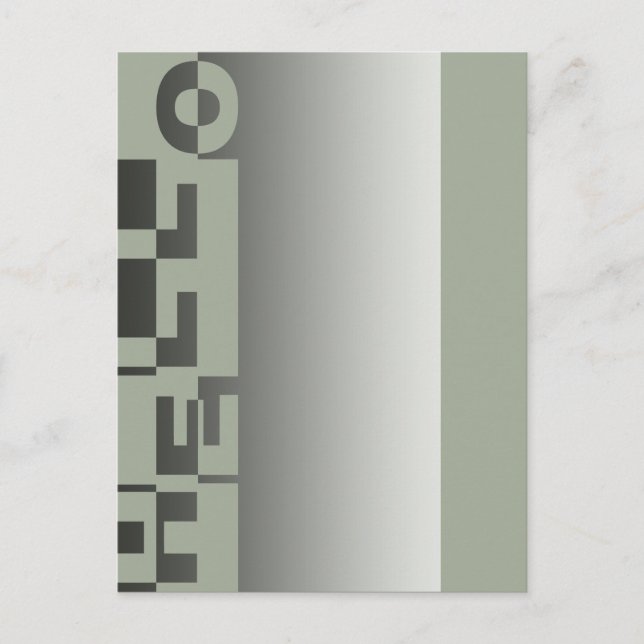Postal Banner de HOLA moderno + tu trasero. e ideas (Anverso)