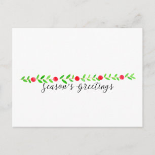 Postal Banner de saludos de temporada , Navidades de acua