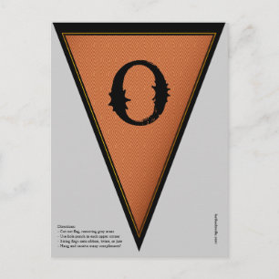Postal Banner vintage Gótico Halloween Banner Bunner Bann