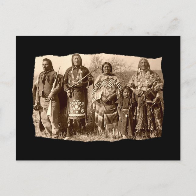 Postal Bannock nativo americano vintage