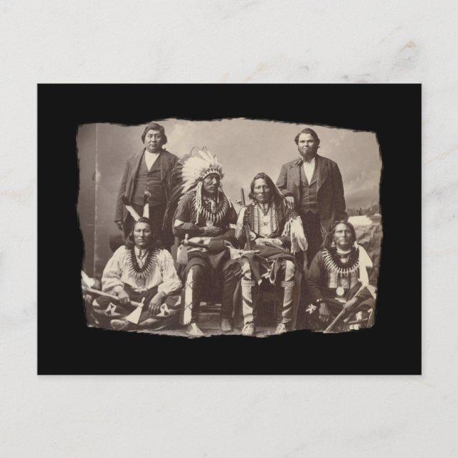 Postal Bannock nativo americano vintage (Anverso)