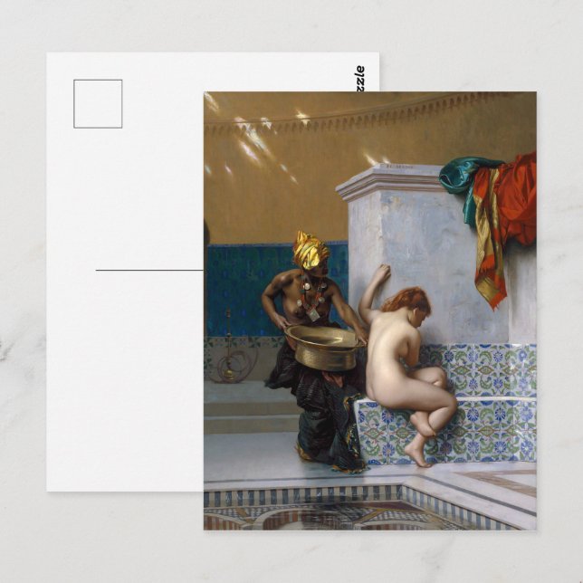 Postal Baño árabe | Jean-Lé sobre Gé me ô | (Anverso / Reverso)