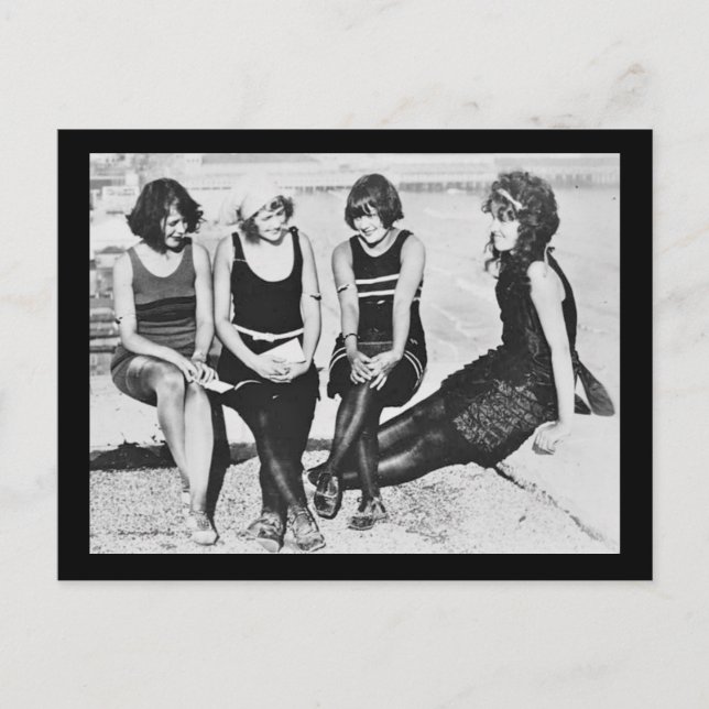 Postal Baño de belleza en un muelle (Anverso)