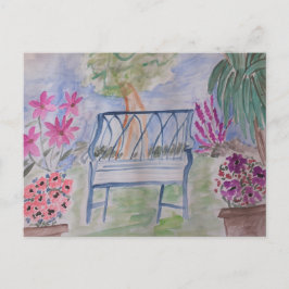 Postal Baño de jardín de verano