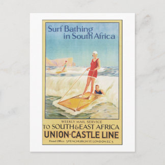 Postal Baño de surf en Sudáfrica