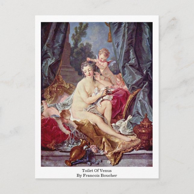 Postal Baño De Venus Por Francois Boucher (Anverso)