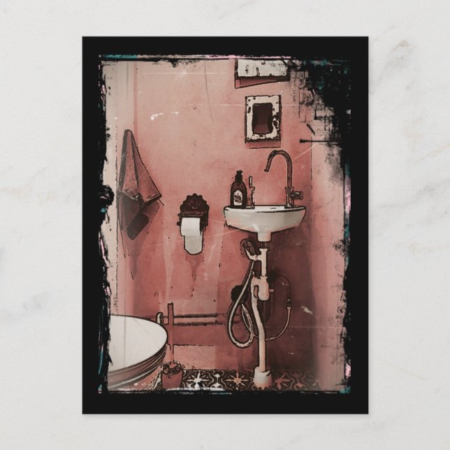 Postal Baño divertido (Anverso)