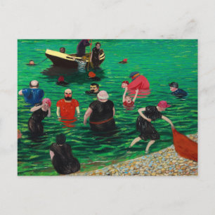 Postal Baño en Etretat, 1899 por Felix Vallotton