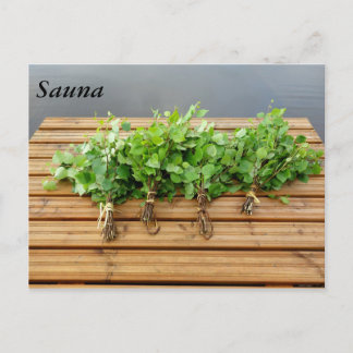 Postal Baño finlandés tradicional en un espigón