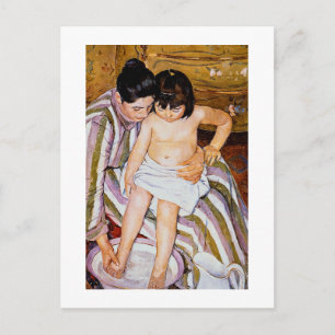 Postal Baño infantil de Mary Cassatt arte materno