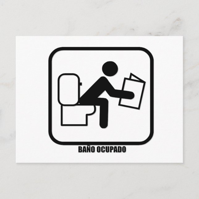 Postal Baño Ocupado (Anverso)