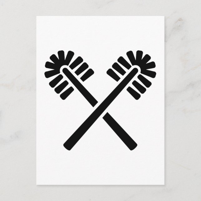 Postal Baños de inodoro cruzados (Anverso)