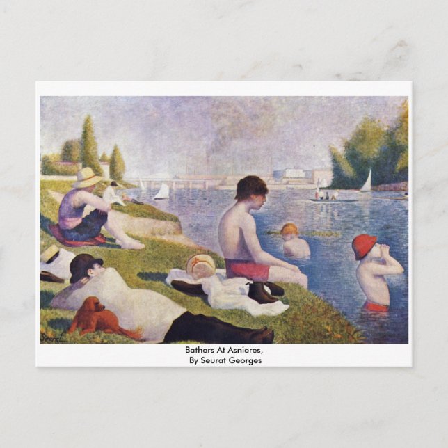 Postal Baños En Asnieres, Por Seurat Georges (Anverso)