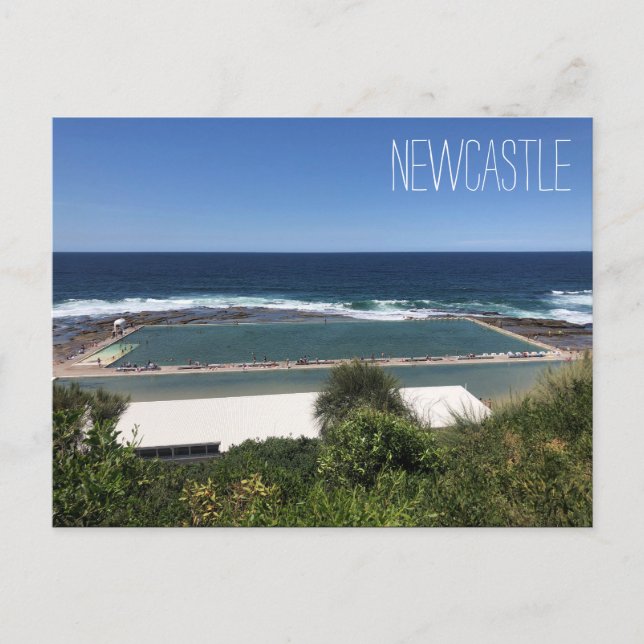Postal baños oceánicos de merewether (Anverso)