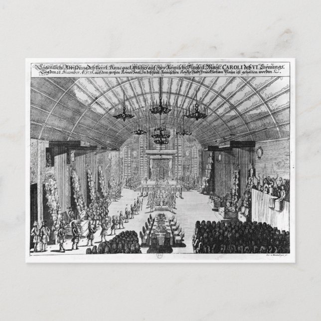 Postal Banquete en el Salón Romer en Frankfurt-am-Main (Anverso)