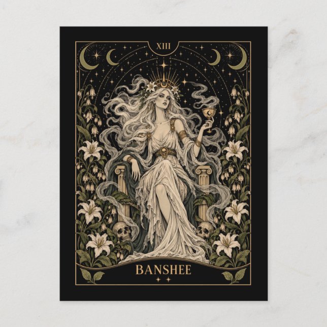 Postal Banshee, arte de Tarot Starlit (Anverso)