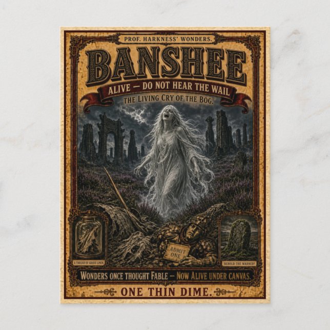 Postal Banshee, Vintage Circus Monster (Anverso)