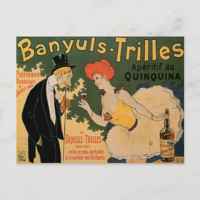 Postal Banyuls Trilles Vintage Wine And Art (Anverso)