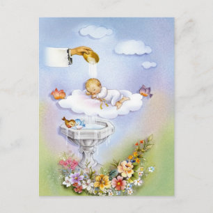 Postal Baptismo bautizando a su bebé