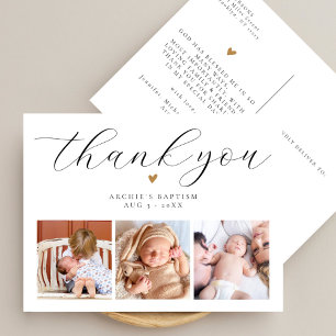 Postal Baptismo Simple Moda Moderna Script Photo You