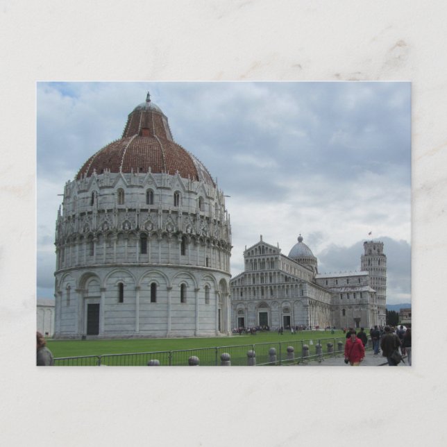 Postal Baptisterio y Torre de Pisa (Anverso)