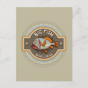 Postal Bar Big Fish Y Poster Grill