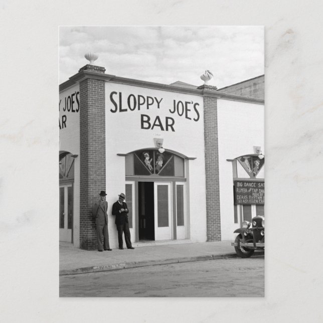 Postal Bar de Sloppy Joe, 1938 (Anverso)