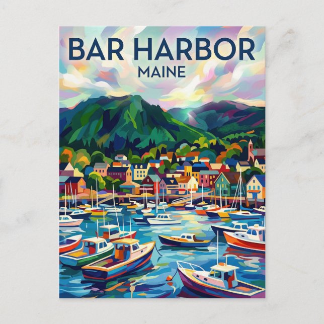 Postal Bar Harbor EE. UU. (Anverso)