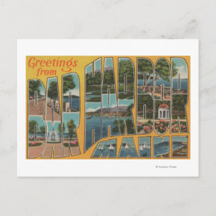 Postal Bar Harbor, Maine - Escenas de letras grandes