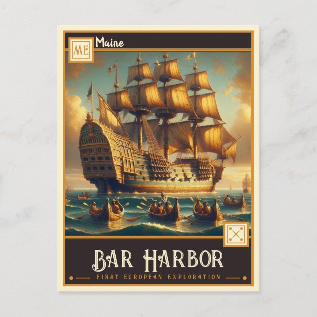 Postal Bar Harbour, Maine | Vintage (Anverso)