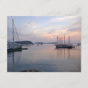 Postal Bar Harbour Ships al amanecer I