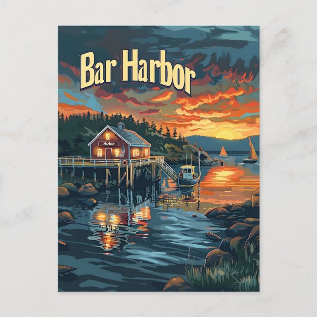 Postal Bar Harbour Vintage (Anverso)