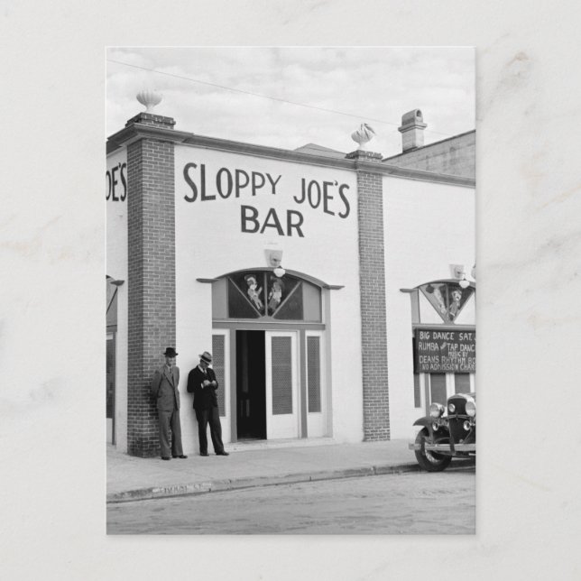 Postal Bar Sloppy Joe's, Key West, años 30 (Anverso)